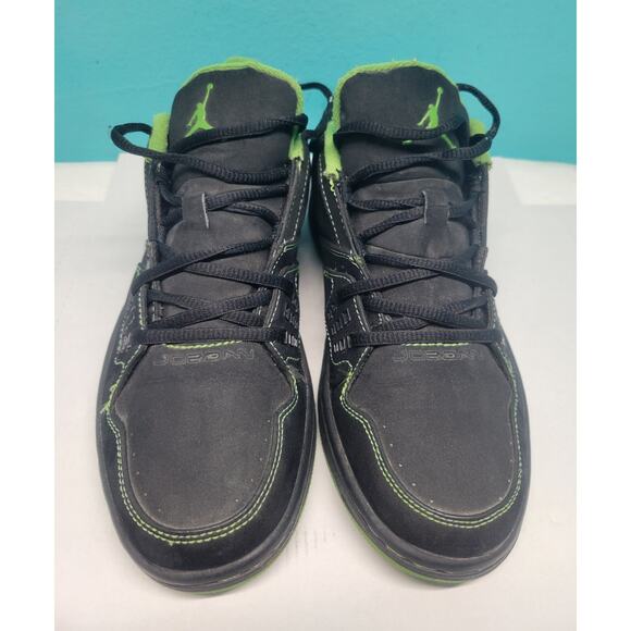 Nike Air Jordan 2008 1 Flight Low Slime Green/Black Size 9 350610-031 - Picture 2 of 11